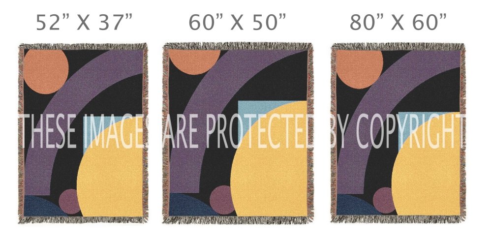 Home Decor {{variant_option}} - Solar Arch Minimalist Geometric Throw Blanket – Colorful Modern Woven Art Décor for Sofa and Bed woven throw blanket