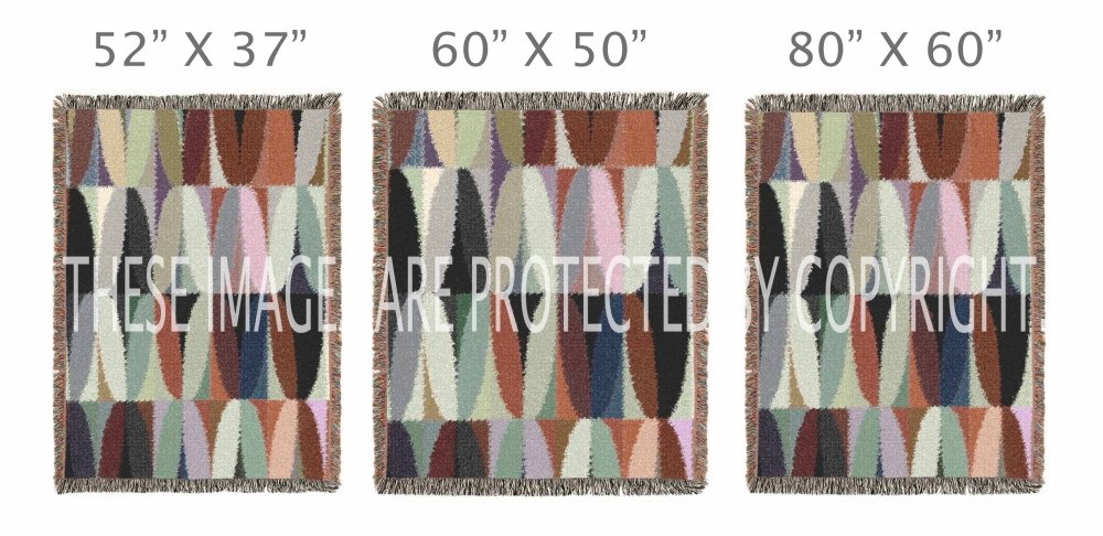 Home Decor {{variant_option}} - Earthtone Spectrum Abstract Throw Blanket – Modern Textured Woven Art Décor for Sofa and Bed woven throw blanket
