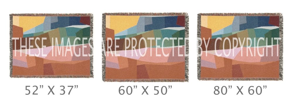 Home Decor {{variant_option}} - Abstract Color Plane Woven Throw Blanket – Modern Multicolor Textile Design woven throw blanket