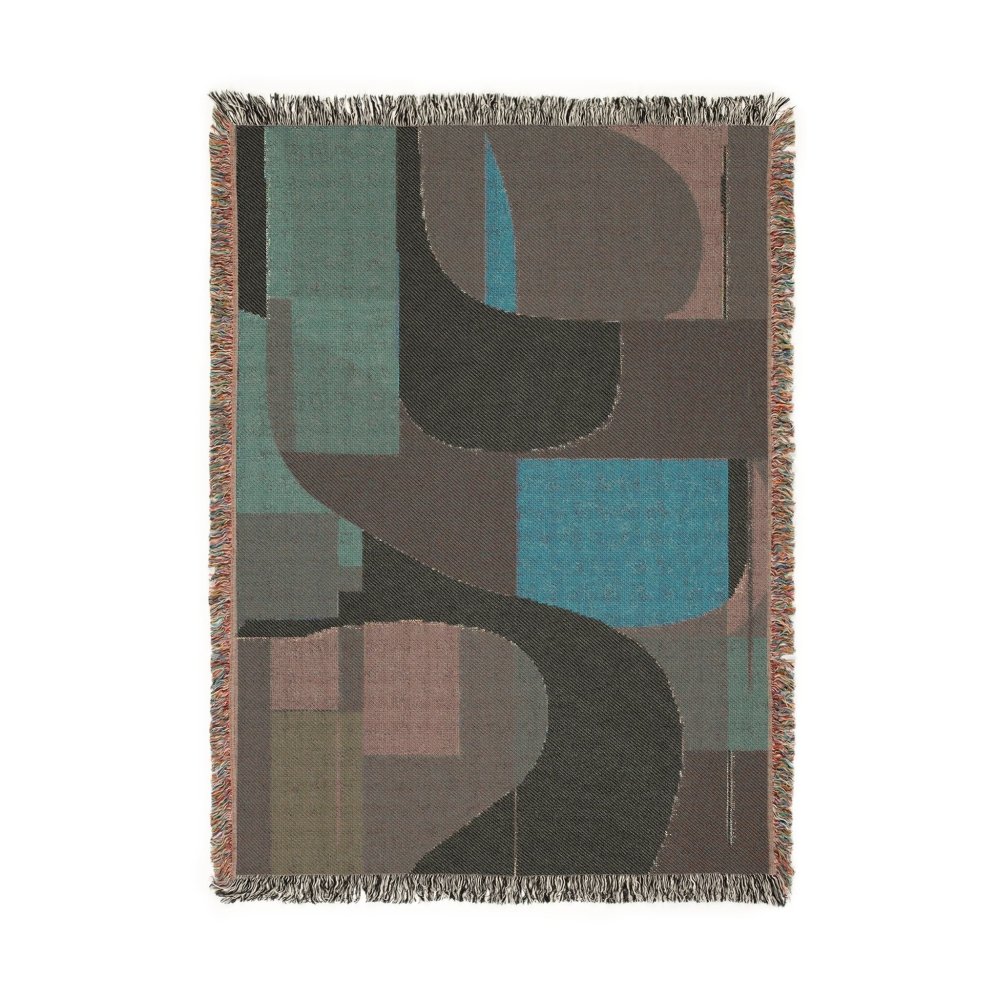 Home Decor {{variant_option}} - Abstract Multicolor Bauhaus Throw Blanket – Modern Geometric Art Décor for Living Room and Bedroom woven throw blanket