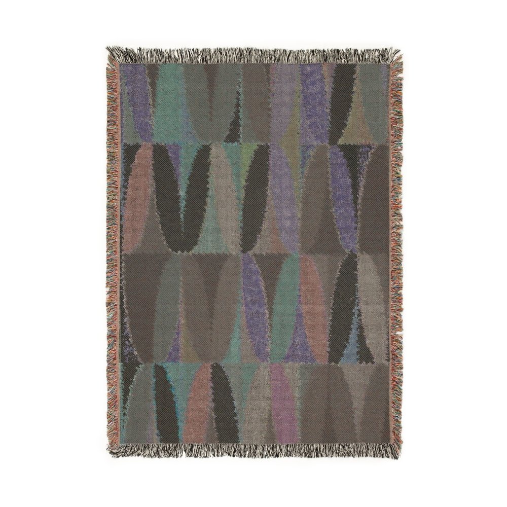 Home Decor {{variant_option}} - Earthtone Spectrum Abstract Throw Blanket – Modern Textured Woven Art Décor for Sofa and Bed woven throw blanket