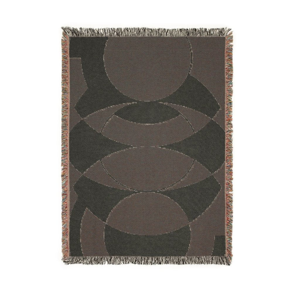 Home Decor {{variant_option}} - Monochrome Eclipse Geometric Throw Blanket – Modern Black & Ivory Woven Art Décor for Sofa and Bed woven throw blanket