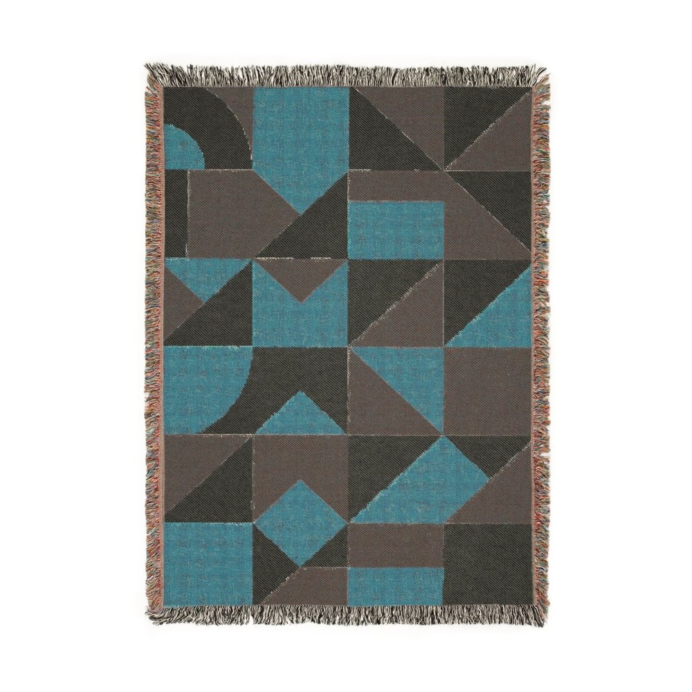 Home Decor {{variant_option}} - Terracotta Geometric Throw Blanket – Modern Abstract Woven Art Decor woven throw blanket