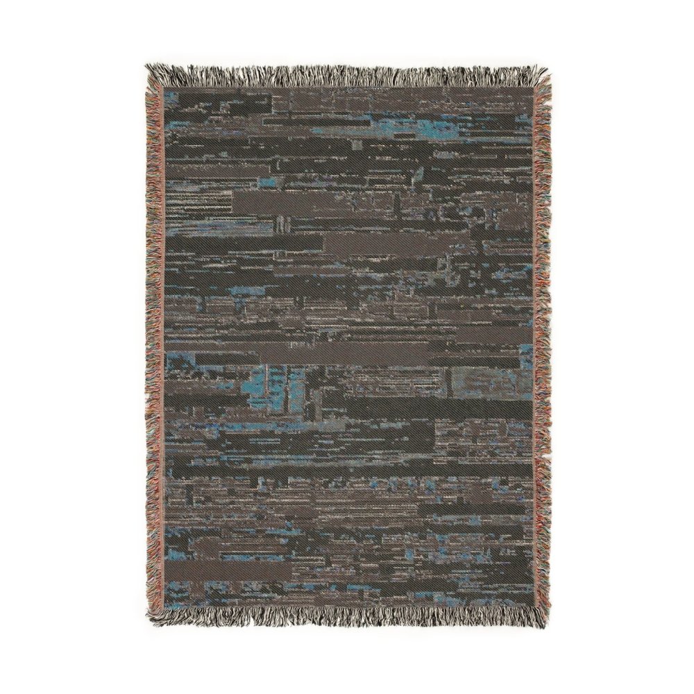 Home Decor {{variant_option}} - Wall Art Décor Woven Throw Blanket - Abstract Wall Art With Urban Rust Texture for Modern Farmhouse Décor and Bedroom Wall Art woven throw blanket